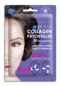 Mi-Ri-Ne Коллагеновые тканевые патчи-филлеры 6 в 1 для кожи вокруг глаз 25 г