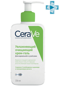 CeraVe крем-гель очищающий для нормальной и сухой кожи 236 мл