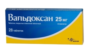 Вальдоксан Таблетки 25 мг 28 шт