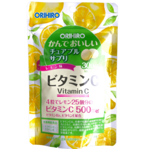 Orihiro Витамин С со вкусом лимона Таблетки 120 шт orihiro мультивитамины со вкусом клубники таблетки 180 шт