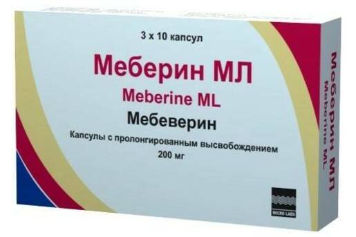 Мебеверин МЛ Капсулы с пролонгированным высвобождением 200 мг 30 шт