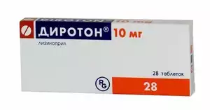 Диротон Таблетки 10 мг 28 шт