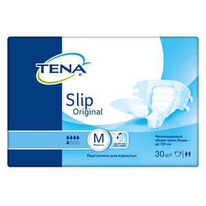 Tena Slip Original Подгузники для взрослых размер M 30 шт tena slip plus подгузники для взрослых размер m 30 шт