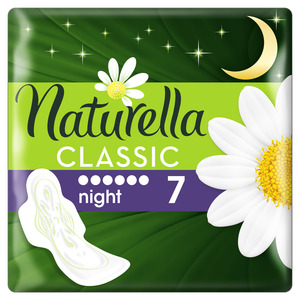 Naturella Прокладки Camomile Classic Night ночные с крылышками 7 шт