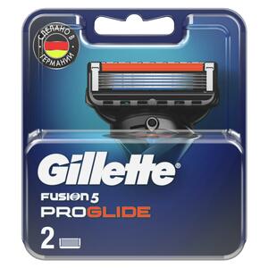 цена Сменные кассеты Gillette Fusion ProGlide Для Мужской Бритвы с точным тримммером для труднодоступных мест для идеально гладкого бритья с 5 лезвиями 2 шт