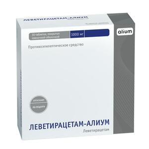 Леветирацетам-Алиум Таблетки 1000 мг 30 шт солпадеин фаст таблетки покрытые оболочкой 65 мг 500 мг 12 шт