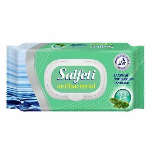 Salfeti Салфетки влажные очищающие антибактериальные 72 шт