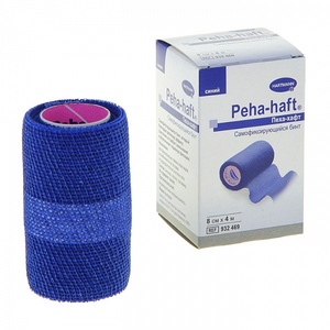 Hartmann Peha-haft Бинт фиксирующий когезивный синий 4 м x 8 см