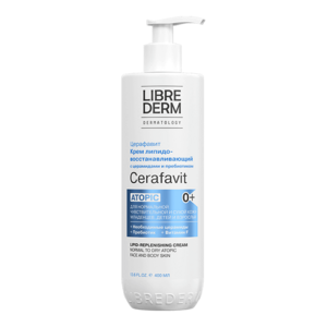 Librederm Cerafavit Крем липидовосстанавливающий с церамидами и пребиотиком для лица и тела 400 мл