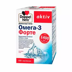 Доппельгерц Актив Омега-3 Форте 1400 мг Капсулы массой 1903 мг 60 шт