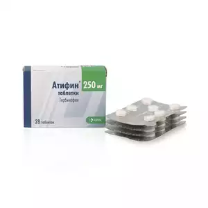 Атифин таблетки 250мг N28
