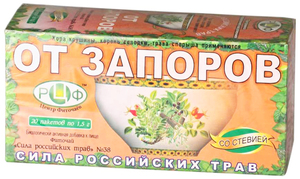 цена Сила российских трав № 38 Фиточай от запоров фильтр-пакеты 1,5 г 20 шт