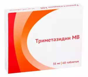 Триметазидин МВ Таблетки пролонгированного действия покрытые пленочной оболочкой 35 мг 60 шт