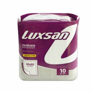 Luxsan Premium Пеленки одноразовые 60 х 60 см 10 шт luxsan пелёнка premium extra 60х60 10 12