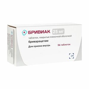 Бривиак Таблетки 25 мг 56 шт