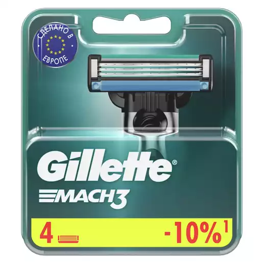 Gillette Mach3 Кассеты сменные для бритья 4 шт