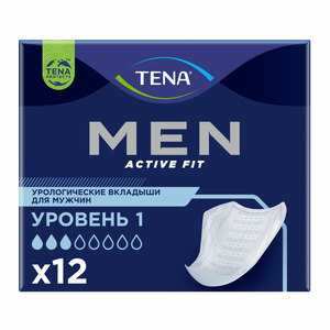 ТЕНА Men Active Fit уровень 1 Урологические вкладыши для мужчин 12 шт
