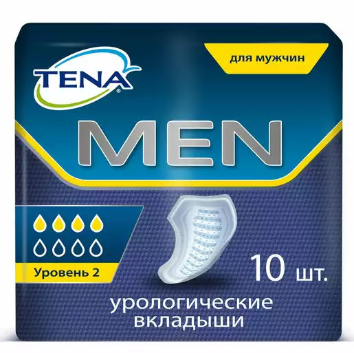 TENA Men Level 2 Прокладки урологические для мужчин 10 шт