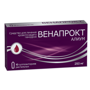 цена Венапрокт Алиум суппозитории ректальные 250 мг 10 шт