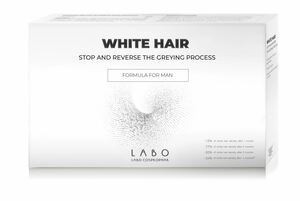 WHITE HAIR Лосьон для приостановки процесса поседения и восстановления естественного цвета волос для мужчин 20 шт