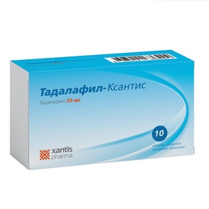 Тадалафил-Ксантис Таблетки покрытые пленочной оболочкойо 20 мг 10 шт