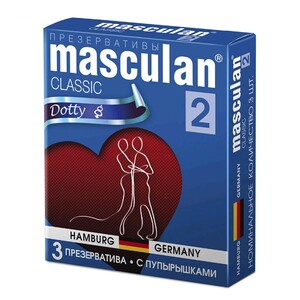 Masculan Презервативы Classic 2 с пупырышками 3 шт цена и фото
