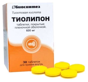 Тиолипон таблетки 600 мг 30 шт