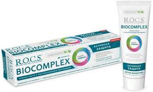 R.O.C.S. BioComplex Паста зубная Активная защита 94 г зубная паста рокс biocomplex активная защита 94 гр 2шт