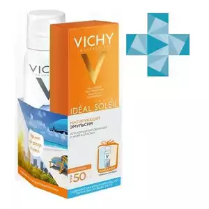 Vichy набор эмульсия матирующая Capital Ideal Soleil SPF50 50 мл + вода термальная SPA 50 мл