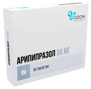 Арипипразол Таблетки 30 мг 30 шт сермион таблетки 30 мг 30 шт