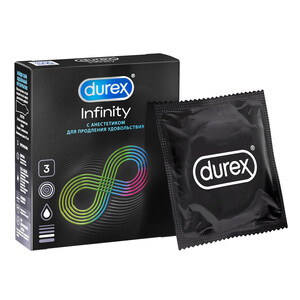 Durex Infinity Презервативы с анестетиком для продления удовольствия 3 шт