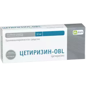 Цетиризин-OBL Таблетки 10 мг 10 шт