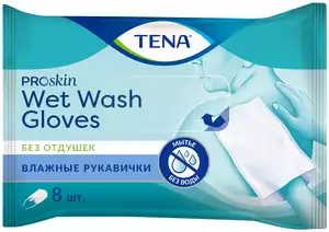 Tena Wet Wash Glove Рукавички влажные 8 шт