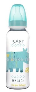 цена Canpol Babies Африка бутылочка с узким горлышком бирюзовая 250 мл 12+