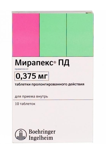 Мирапекс ПД Таблетки 10 шт