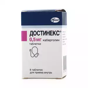 Достинекс Таблетки 0,5 мг 8 шт