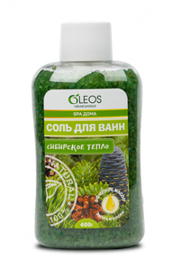 цена Oleos Сибирское тепло Морская Соль для ванн 400 г