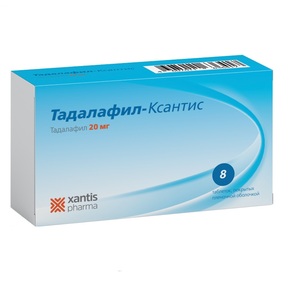 Тадалафил-Ксантис Таблетки покрытые пленочной оболочкой 20 мг 8 шт тадалафил ксантис таб 20мг 10