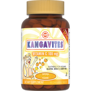 Solgar Kangavites Таблетки жевательные для детей с витамином С 100 мг 90 шт enzymedica облегчение изжоги со вкусом апельсина и ванили 90 жевательных таблеток