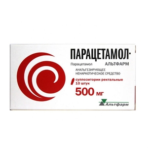 Парацетамол-Альтфарм Суппозитории ректальные 500 мг 10 шт парацетамол табл 500 мг 10 озон