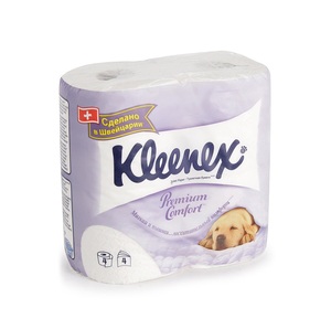 цена Kleenex Premium comfort бумага туалетная 4 шт