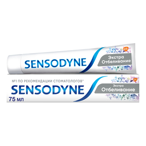 Sensodyne зубная Паста с фтором экстра отбеливание 75 мл фото