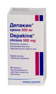Депакин хроно Таблетки пролонгированного действия покрытые оболочкой 500 мг 30 шт