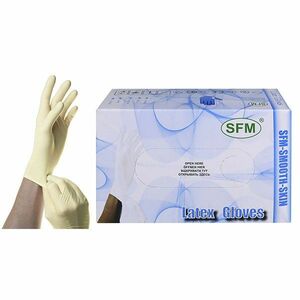 SFM Перчатки нестерильные смотровые размер 8 (L) 100 шт dermagrip high risk перчатки смотровые нестерильные неопудренные размер м 50 пар