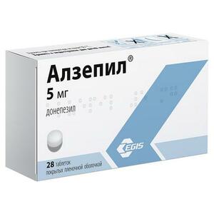 Алзепил Таблетки покрытые пленочной оболочкой 5 мг 28 шт