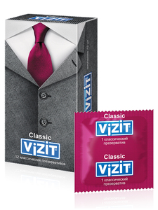 Vizit classic Презервативы классические 12 шт vizit overture презервативы с кольцами 12 шт