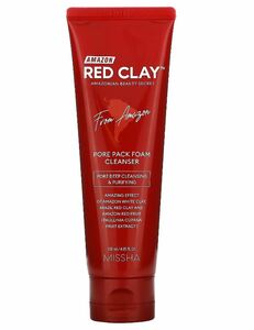 missha amazon red clay pore pack foam cleanser Missha Пенка-маска глиняная для очищения Amazon Red Clay™ Pore Pack Foam Cleanser 120 мл