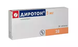 Диротон Таблетки 5 мг 28 шт