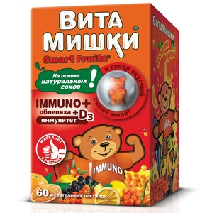 Kid's Formula Витамишки Immuno+ Пастилки жевательные массой 2500 мг 60 шт