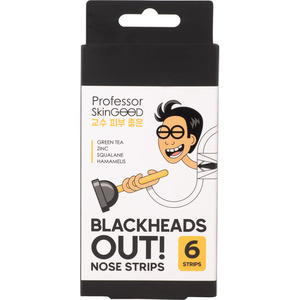 Professor SkinGood Blackheads Out Nose Strips Полоски для носа очищающие 6 шт